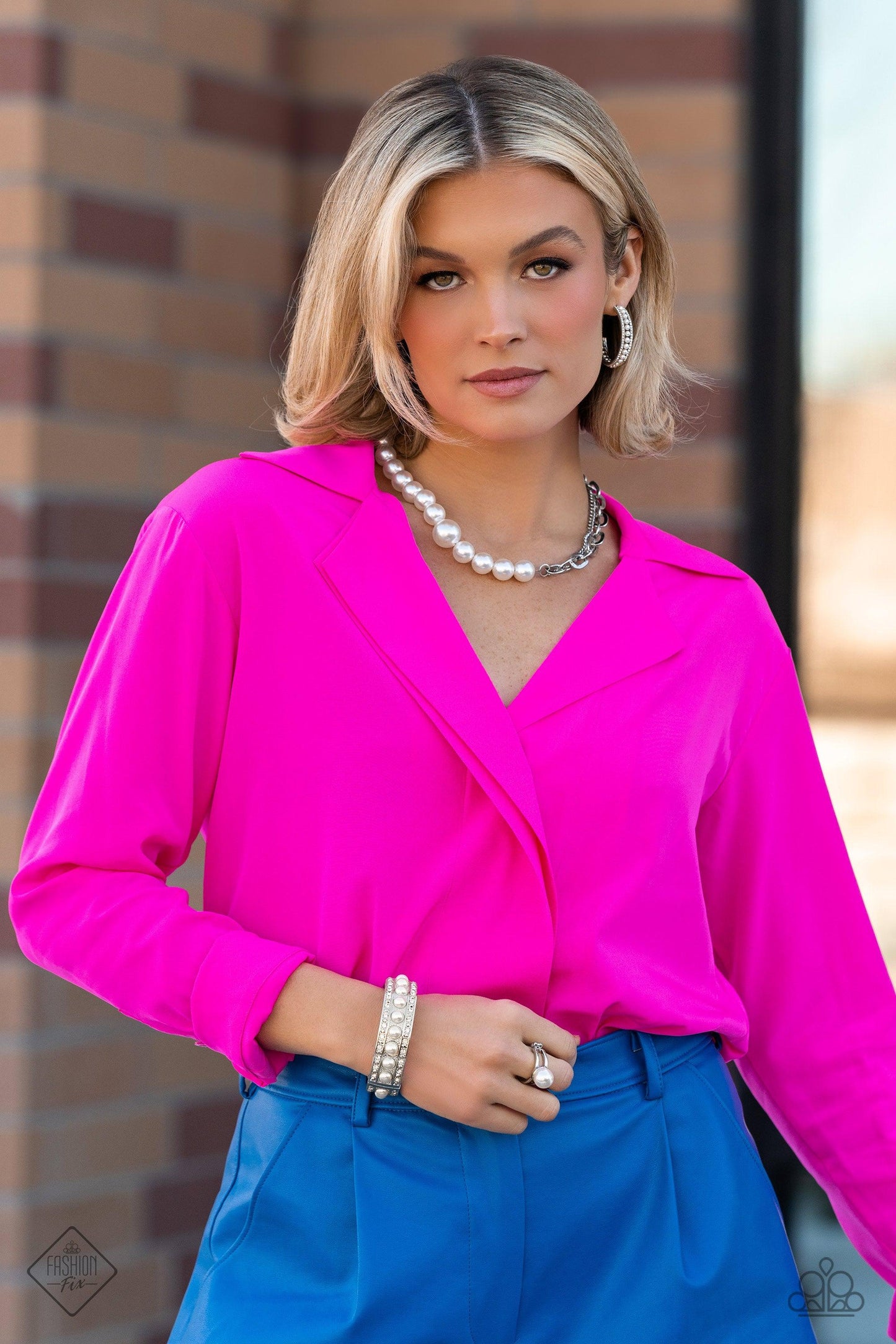Fiercely Fifth Avenue - 4 Piece White Pearl and Silver Set - Paparazzi Accessories - Includes one of each accessory featured in the Fiercely 5th Avenue Trend Blend Set: My PEARL Necklace, Pearl Happy Earrings, About a PEARL - White Bracelet, and All American PEARL - White Ring.