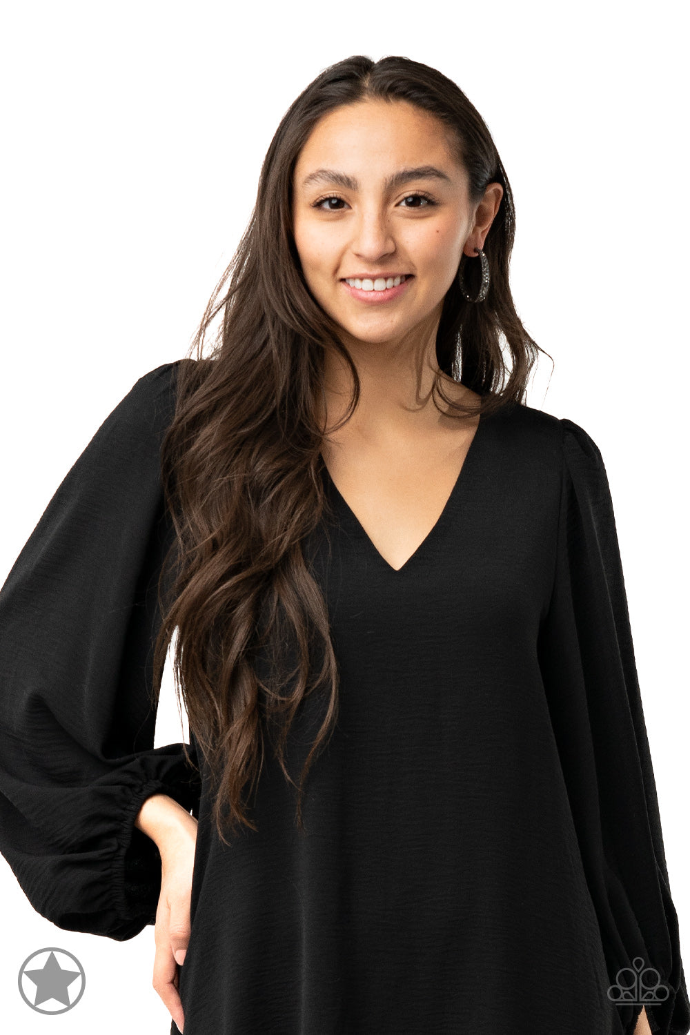 GLITZY By Association - Black - Gunmetal Hoop Earrings - Paparazzi Accessories - The front facing surface of a chunky gunmetal hoop is dipped in brilliantly sparkling hematite rhinestones while light-catching texture wraps around the back. The interior of the hoop features the opposite pattern, creating the illusion of a full hoop of blinding shimmer. Earring attaches to a standard post fitting. Hoop measures 1 3/4" in.