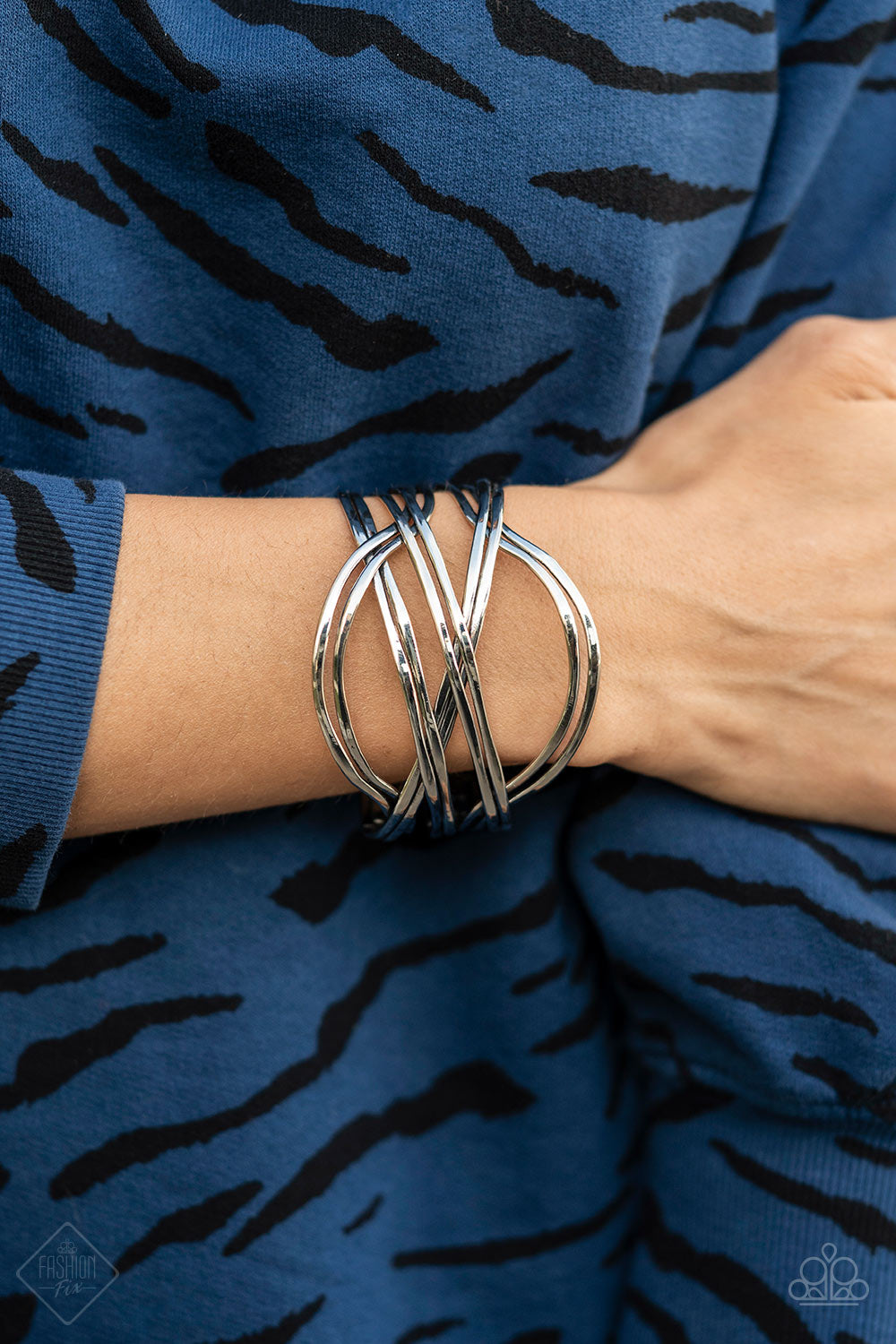 Magnificent Musings - 4 Piece Trend Blend Jewelry Set - Fashion Fix - Paparazzi Accessories - Magnificent Musings Collection set: Dizzy With Desire Necklace, Spinning With Sass Earrings, Hautely Hammered Bracelet, and Scintillating Smolder Ring.