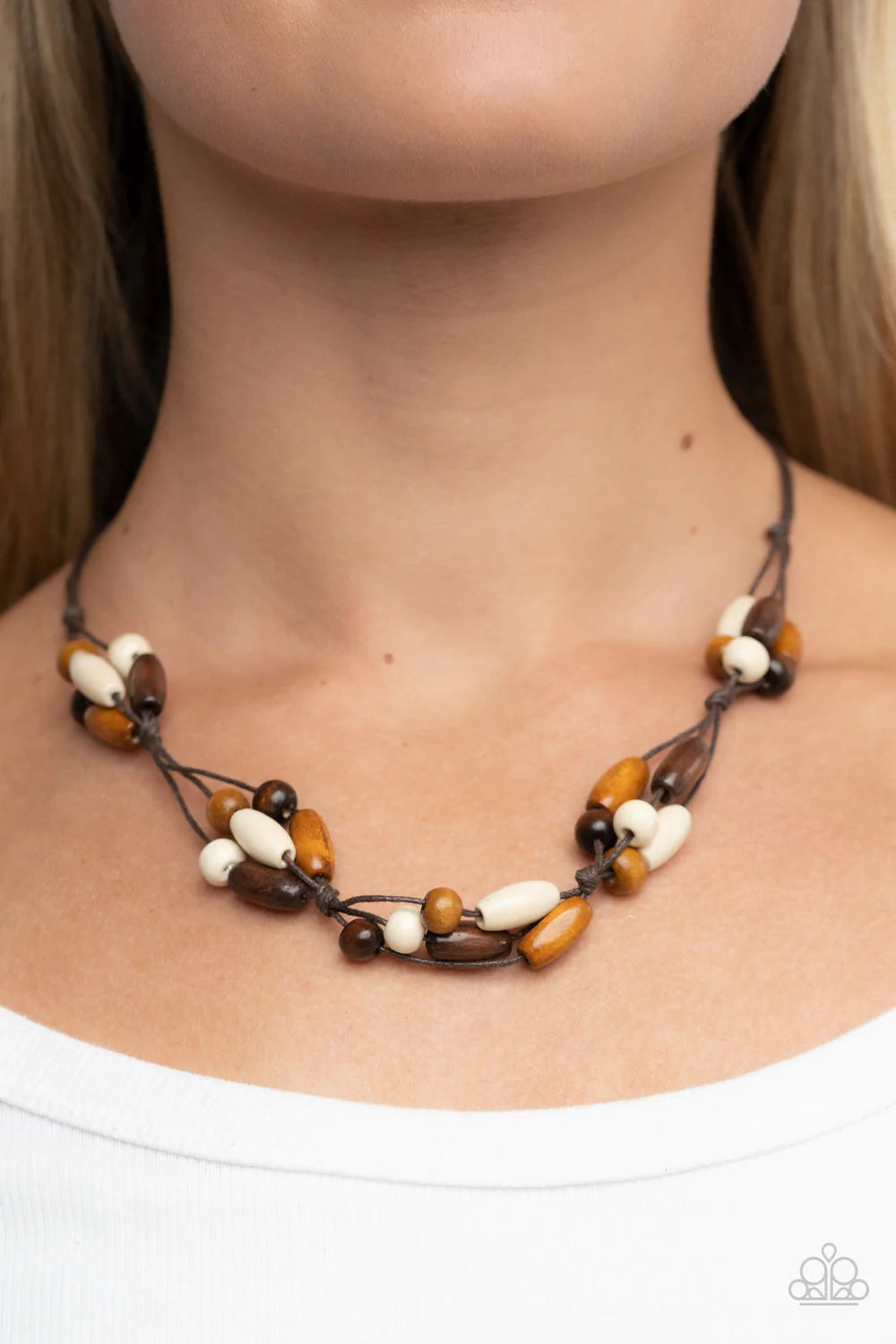 Outback Epic Brown Wood Necklace Paparazzi Accessories