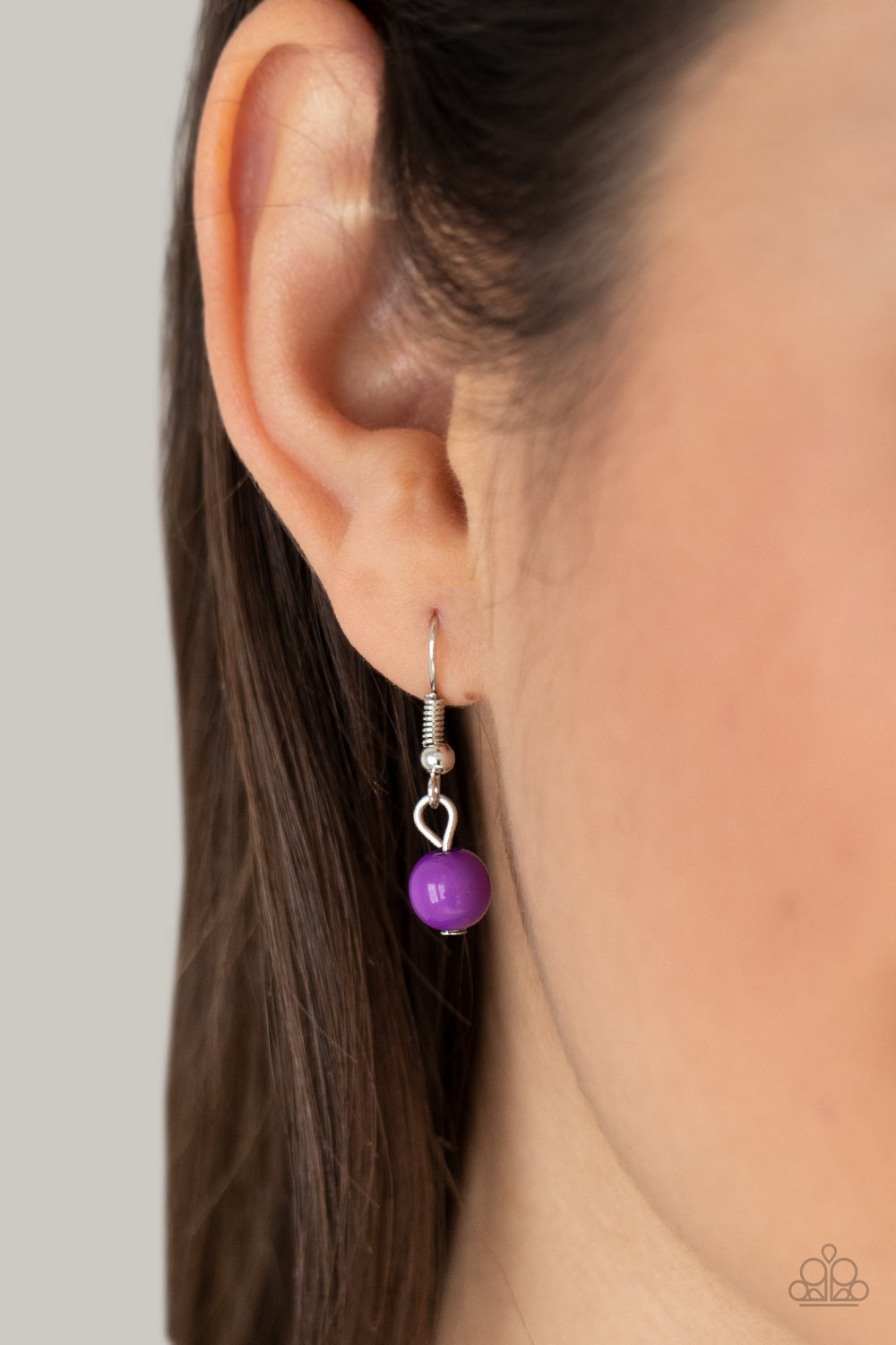 Vidi Vici VACATION - Purple - Amethyst and Silver Necklace - Paparazzi Accessories - Faceted opaque Amethyst Orchid crystal-like beads join clusters of mismatched silver and Amethyst Orchid beads along a wire, creating a vivacious pop of color below the collar. Features an adjustable clasp closure. Sold as one individual necklace.