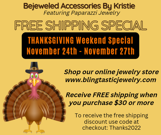 Thanksgiving Weekend Shipping Discount Special