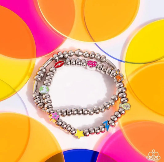 Charming Campaign - Multi Color Bracelet - Paparazzi Accessories Bejeweled Accessories By Kristie