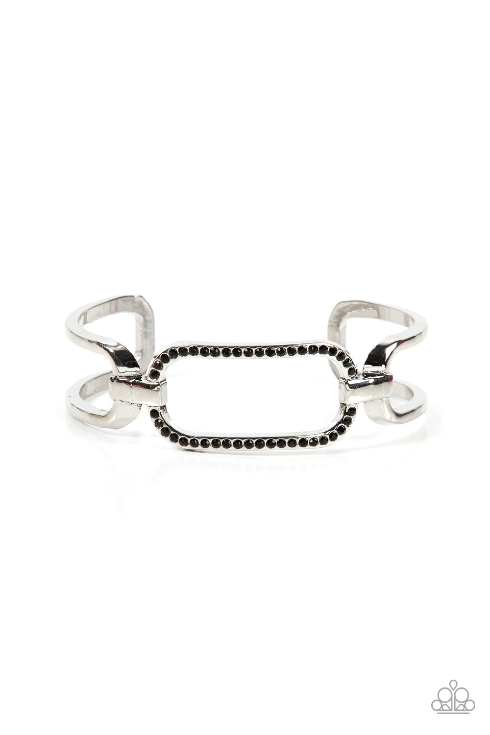 Civic Chic - Black and Silver Bracelet - Paparazzi Accessories Bejeweled Accessories By Kristie