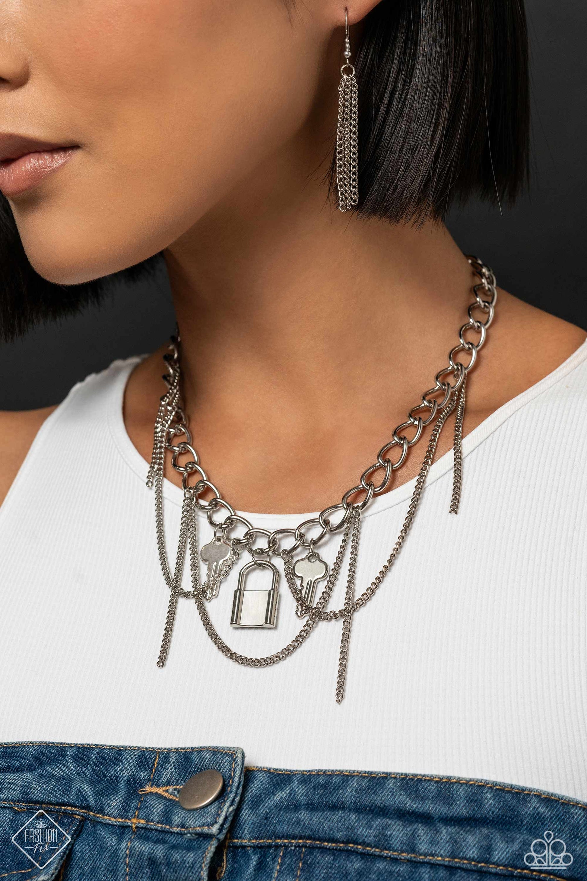 Magnificent Musings - Silver Jewelry Set - Paparazzi Accessories Bejeweled Accessories By Kristie