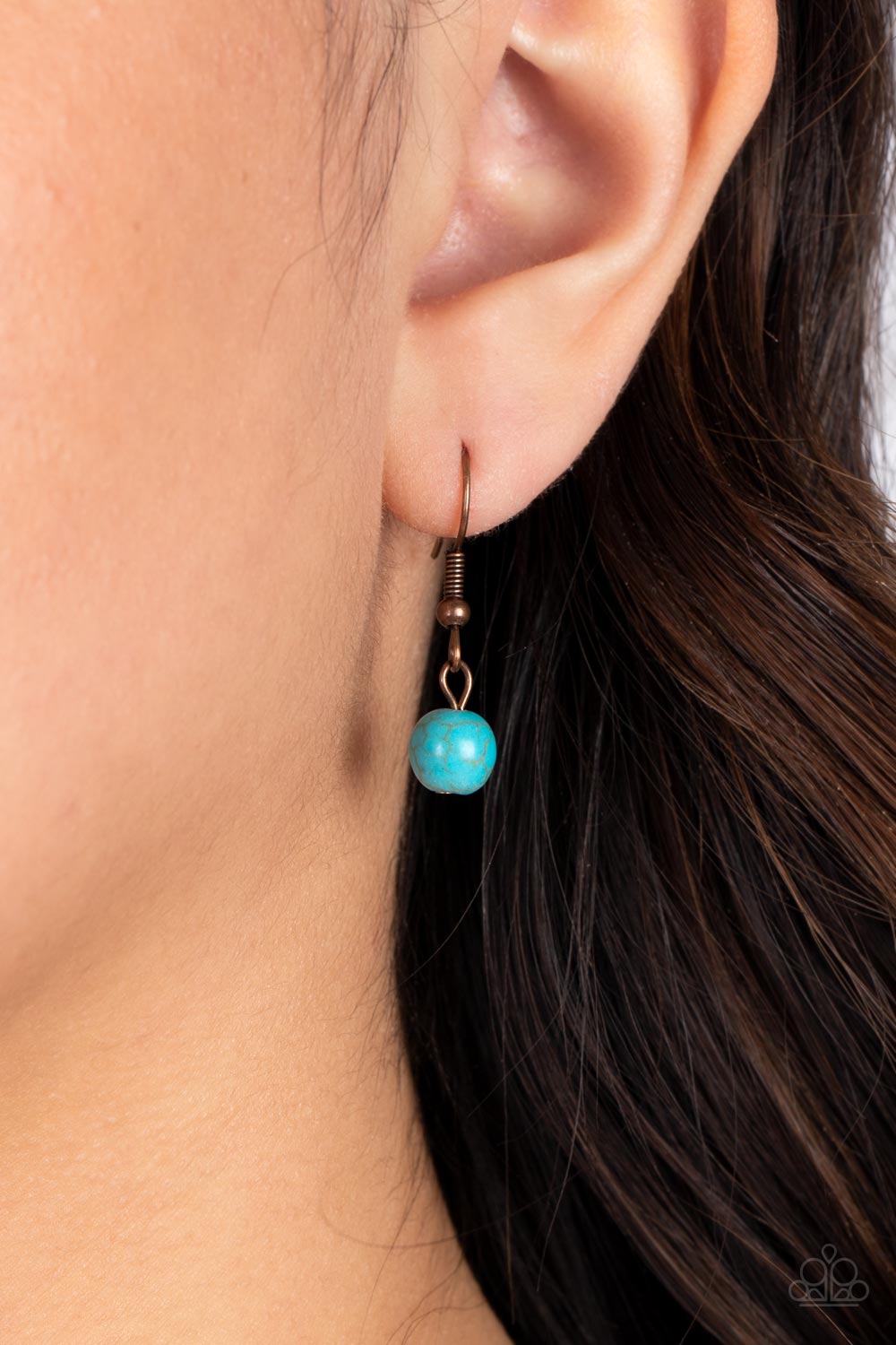 New Age Nomad - Copper and Turquoise Necklace - Paparazzi Accessories Bejeweled Accessories By Kristie
