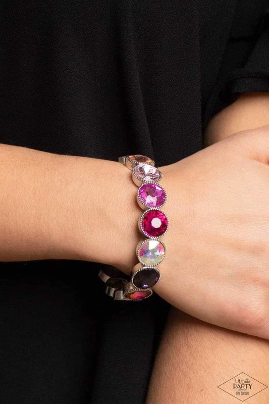 Number One Knockout - Multi Color Rainbow Bracelet - Paparazzi Accessories Bejeweled Accessories By Kristie