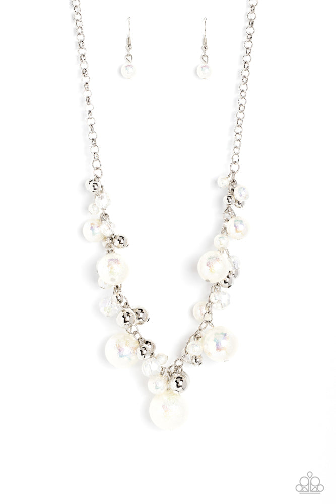 Paparazzi GRACE to the Top White ✧ Necklace
