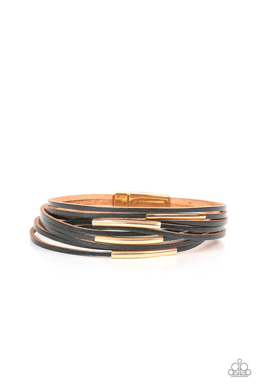 Suburban Outing - Black Bracelet Bejeweled Accessories By Kristie