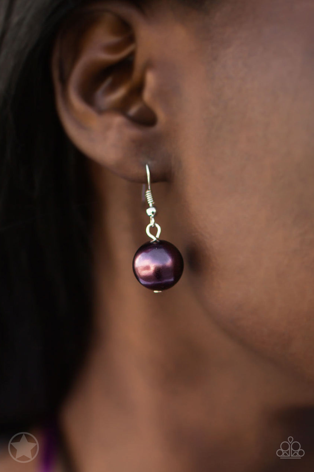 All The Trimmings - Purple Necklace and Earrings - A silky purple ribbon replaces a traditional chain to create a timeless look. Pearly deep purple beads and funky silver pieces intermix with varying lengths of silver chains to give a fresh take on a Victorian-inspired piece.  Sold as one individual necklace. Includes one pair of matching earrings.