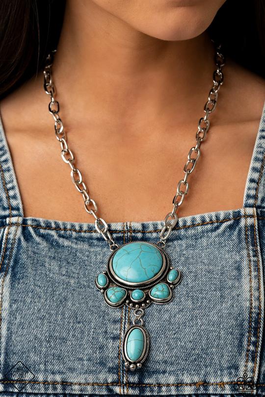 Simply Santa Fe - Trend Blend Jewelry.  Trend fashion for everyone,  with a variety of stylish accessories.  Set - Paparazzi Accessories - Turquoise and Silver Set - Includes one of each accessory featured in the Simply Santa Fe Fashion Fix Set.