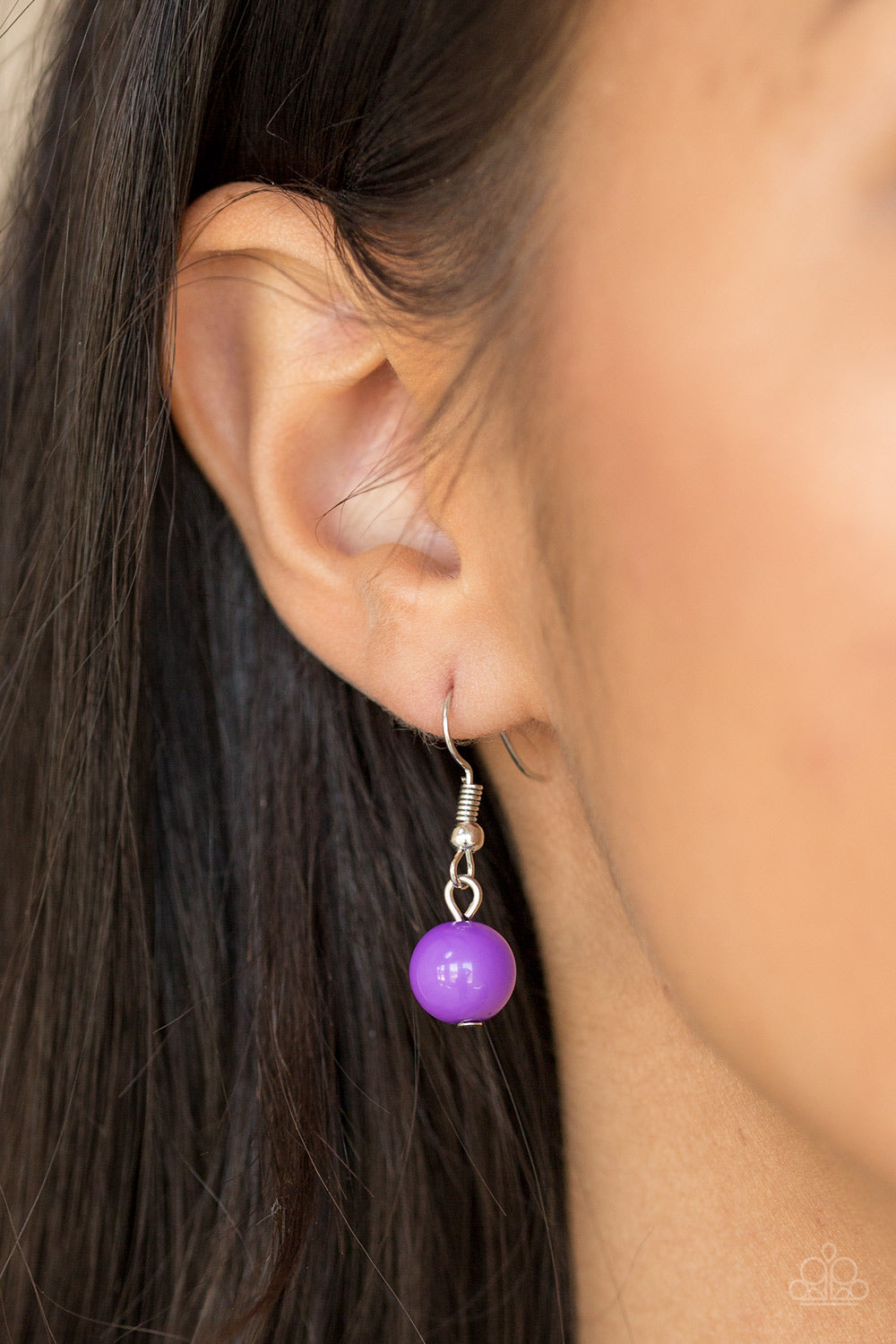 Friday Night Fringe - Purple / Silver Necklace & Earrings - Paparazzi Accessories 

Rows of classic silver and vivacious purple beads trickle from two rows of interlocking silver chains, creating a bold colorful fringe below the collar. Features and adjustable clasp closure.
Sold as one individual necklace. Includes one pair of matching earrings.
Paparazzi Accessories are Lead and Nickel Free. 
