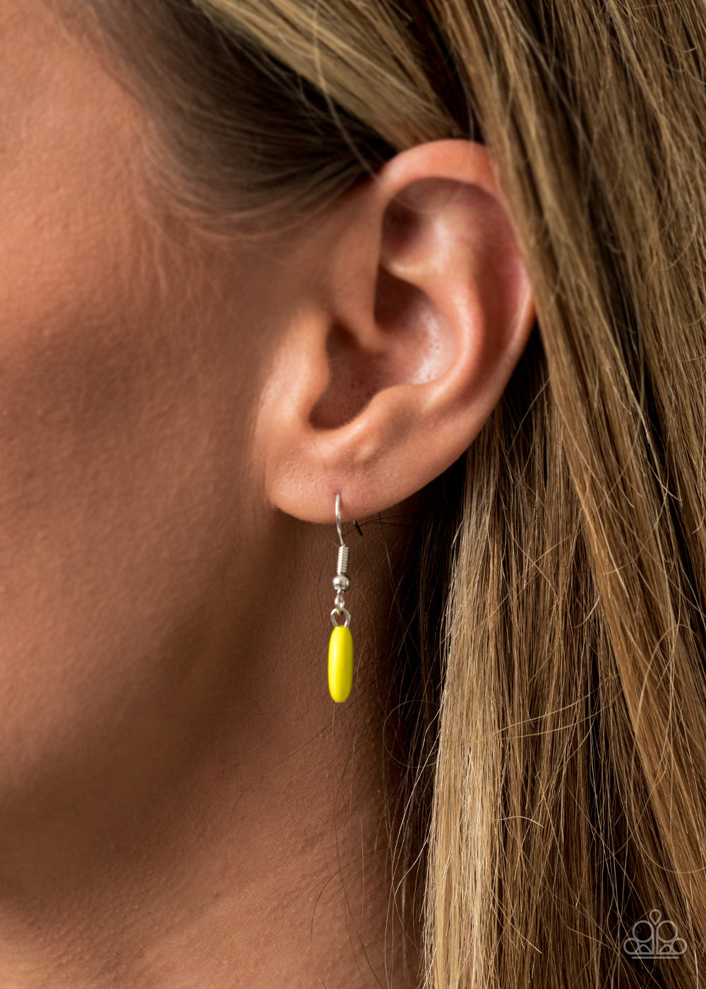 Law of the Jungle - Yellow Necklace - Paparazzi Accessories - Sectioned off by edgy silver fittings, a flamboyant collection of rebellious Green Sheen beads link into two colorful layers below the collar for a bold pop of color. Features an adjustable clasp closure. Sold as one individual necklace.