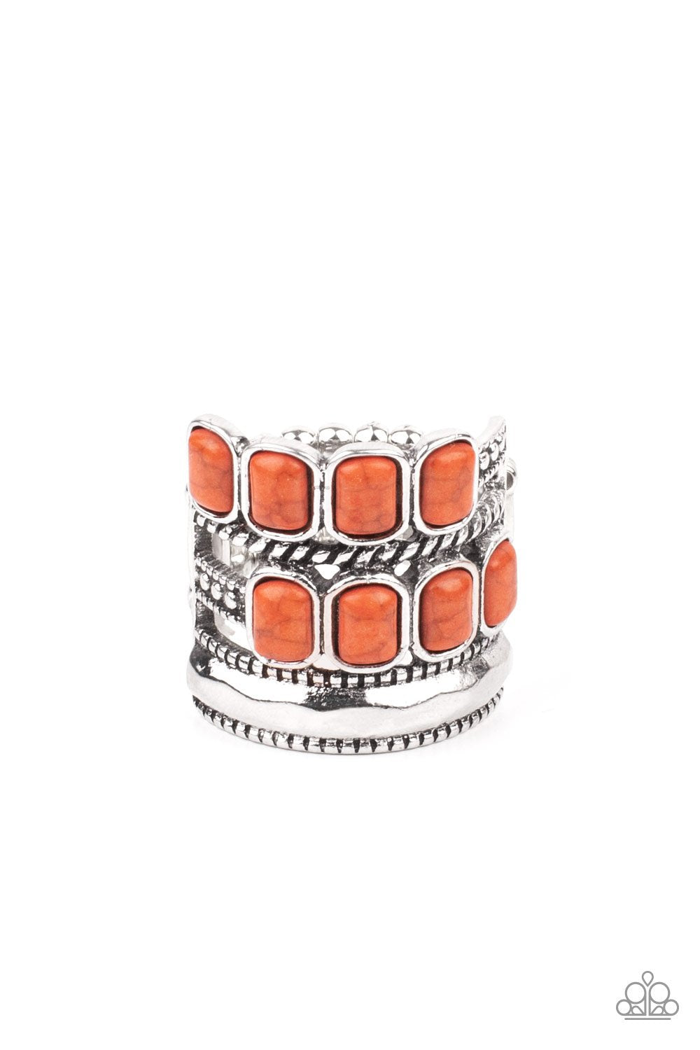 Mojave Monument - Orange Stone Ring - Paparazzi Accessories - Bejeweled Accessories By Kristie