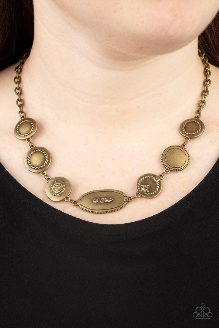 Glam goddess brass necklace paparazzi 2025